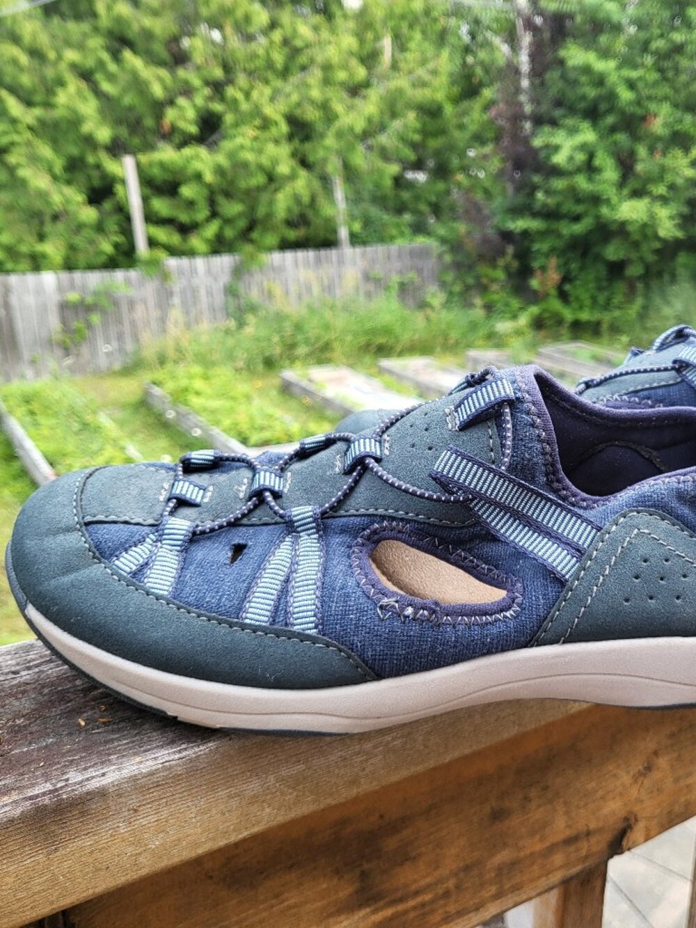 Earth Origins Sport Sneaker Sandals Navy Blue Women's Size 8